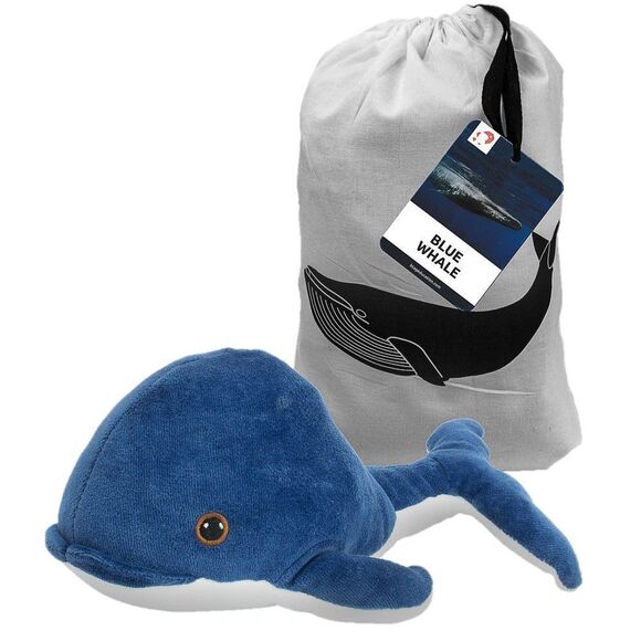 Organic Cotton Stuffed Blue Whale - Plush Animal - Premium GOTS Certified - Toy